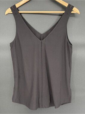 Athleta Women's Sleeveless V-Neck Tank Top XS Black Activewear Workout Yoga